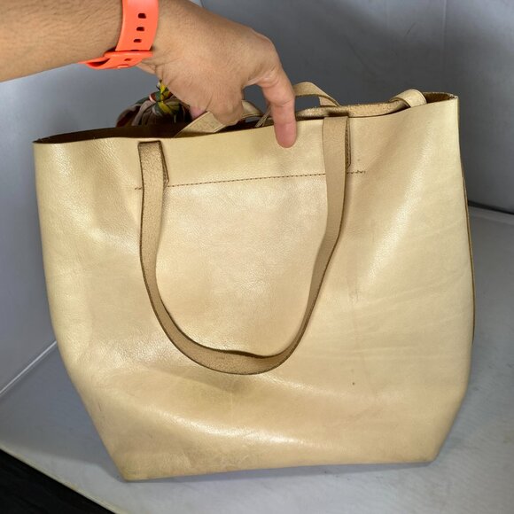 Madewell Transport Brown Leather Medium Tote Handbag - Picture 4 of 4